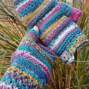 kolorowe mitenki/rękawiczki bez palców/damskie rękawiczki na jesień, zimę/