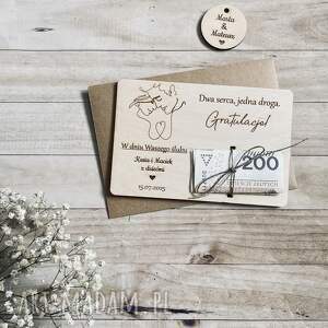 kartka ślubna na pieniądze 5 w dniu ślubu prezent ślubny, waszego