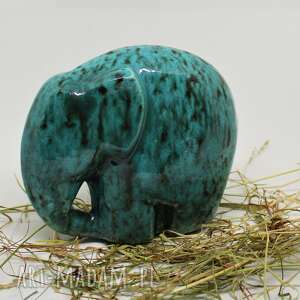 figurki słon ceramiczny na szczęście 13 cm, wyjątkowy prezent, ozdoba, wystrój