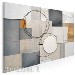 vaku dsgn obraz na płótnie - abstrakcja nowoczesny szary koła geometryczny