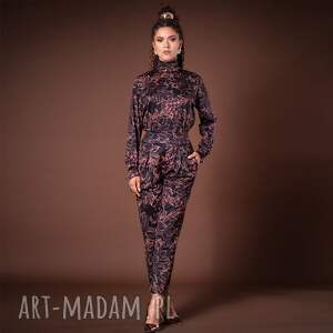 bluzka z efektowna, luźna, z golfem, wygodna