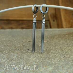 Chwosty - kolczyki 02, srebrne, wiszące
