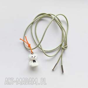 katarzyna kaminska miś wisiorek sznurek, srebro