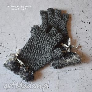 the wool art stylowe mitenki, rękawiczki rękodzieło