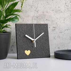 handmade zegary zegar ze złotym sercem dla ukochanej osoby