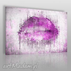 obraz na płótnie - abstrakcja usta fioletowy - VAKU DSGN dom obrazy