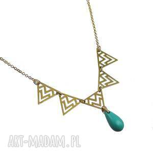 handmade naszyjniki naszyjnik big triangle turquoise