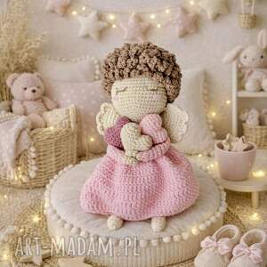 dla dziecka aniołek szydełku laleczka lalka