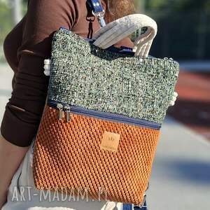 Torbo z kolorowych tkanin Tromso, damski, plecak 2w1