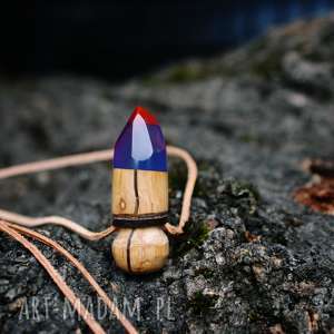 handmade wisiorki wisior "resinwood bullet"