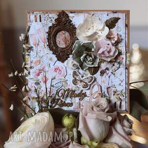 handmade scrapbooking kartki kartka ślubna na ślub unikatowy styl