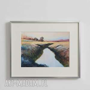 pejzaż - praca formatu 18/24 cm pastele suche