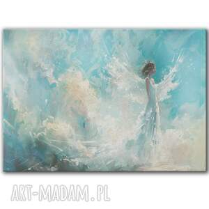plakat - 50x40 cm anioł w chmurach 2 0744 aniołem plakaty na scianę