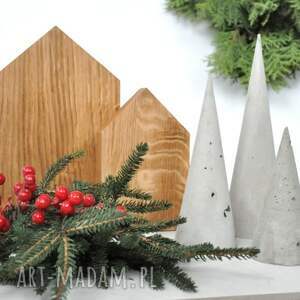 oldtree domki skandynawskie - dębowe mały, drewniany świąteczne stół