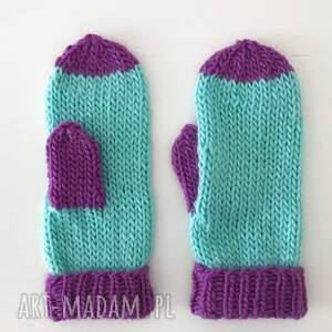 handmade prezent święta ciepłe wełniane rękawiczki