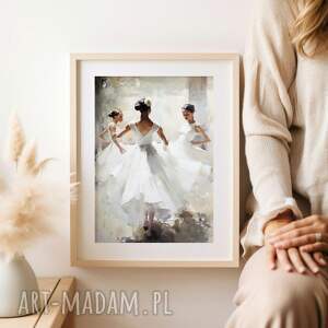 plakat baletnice dziewczyny - format 40x50 cm