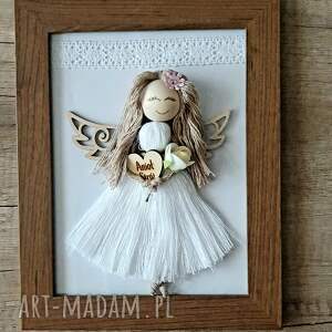 handmade dekoracje aniołek makrama