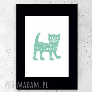 plakaty kotek A5, mały plakat z kotem, kot obrazek 15x21, zwierzęta plakat do domu