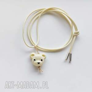 katarzyna kaminska miś wisiorek sznurek, srebro