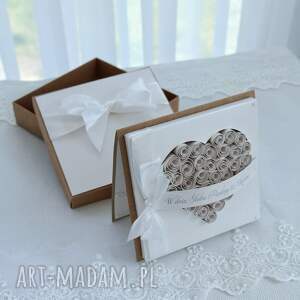 Prezent Elegancka kartka na ślub, ślubna, w pudełku