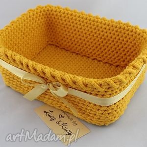 handmade pudełka kosz quattro yellow