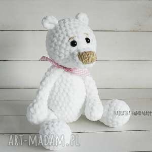 handmade zabawki miś amigurumi biały, 307