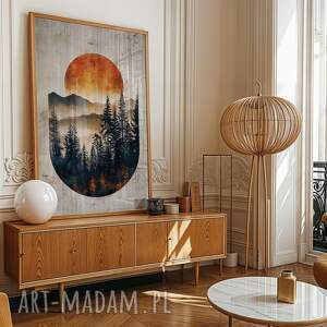 plakat - 50x70 cm abstrakcyjny las 2 0745, plakaty na scianę, abstrakcja