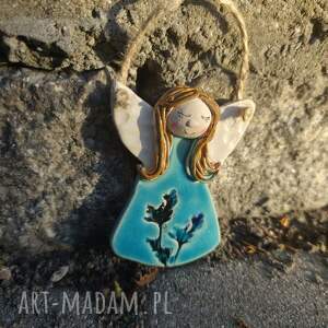 aniołek ceramiczny figurka, prezent, ozdoba, ozdoba do domu