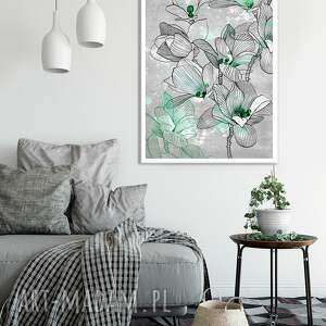 obraz drukowany na płótnie kwiaty magnolii 70x100cm 03171, grafika magnolia