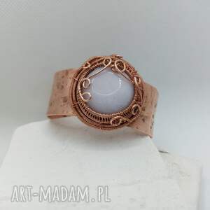 bransoleta miedziana z jadeitem - Marta Lesyk