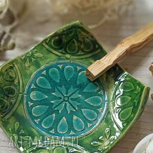 handmade ceramika zestaw do palo santo, talerz ceramiczny orientalny
