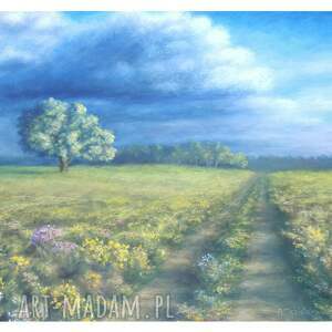 Obraz ręcznie malowany „Popołudniowa wędrówka” - 24x30 cm