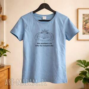 bawełniany t-shirt z autorskim nadrukiem, bluzka boho, sport żaba, etno