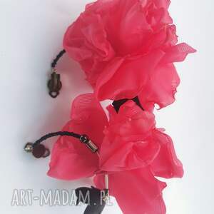 handmade klipsy klipsy kwiatowe lekkie flamenco polecam