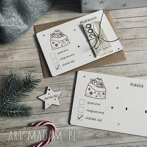 dekoracje świąteczne świąteczny bon podarunkowy 4 na mikolaja swieta