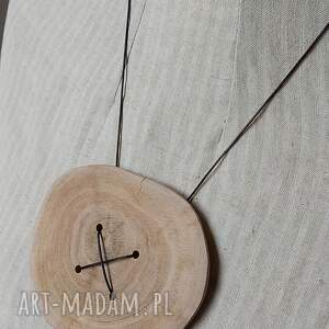handmade upominki święta naszyjnik wisior z drewna