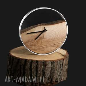 handmade zegary zegar ścienny drewniany biały