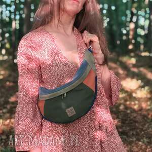 Nerka Haru kolorowa bawełniana, saszetka, bawełna, canvas, na ramię