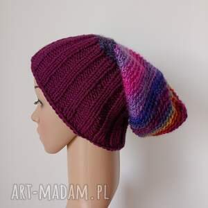 Prezent Długa czapka we fioletach na różne sposoby