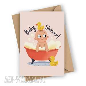Kartka na baby shower i narodziny dziecka