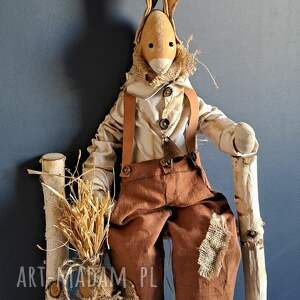pan zając w stylu vintage, pomysł na prezent, wielkanoc dla niego