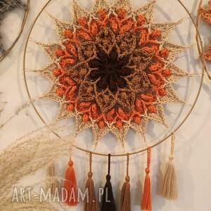 dekoracje mandala łapacz snów szydełku