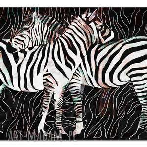 obraz xxl zebra 2 - 120x70cm na płótnie loft zwierzęta