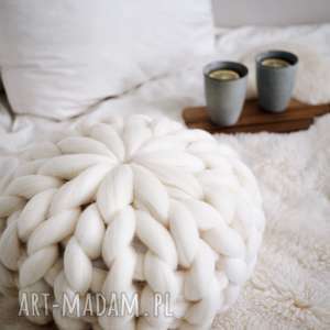 ręcznie zrobione poduszki poduszka z wełny merynosów chunky pillow