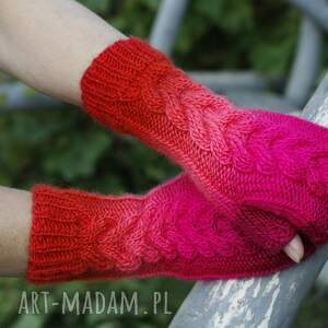 ręcznie robione rękawiczki wesołe mitenki