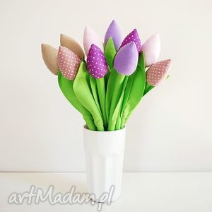 handmade dekoracje bawełniane tulipany