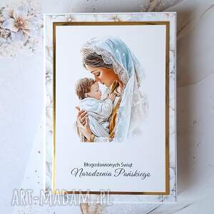 kartka świąteczna z maryją i dzieciątkiem jezus iv święta