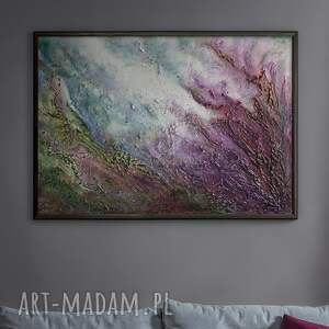 fairy tale - abstrakcyjny pejzaż ze strukturą, obraz do salonu, nowoczesny