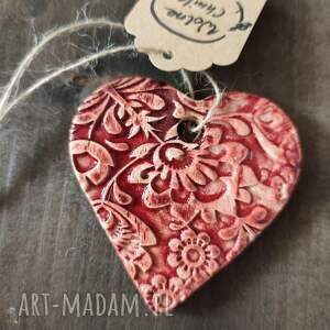 serce ceramiczne, prezent, zawieszka
