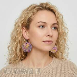 kolczyki - minaturowe obrazy, biżuteria prezent dla niej, malarstwo